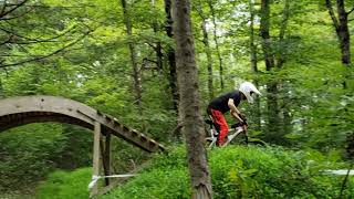 Powder Ridge Raptor trail rainbow bridge and drop