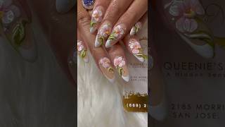 Stunning 3D acrylic lily nail art!  #3DAcrylicNails #NailArt #NailDesigns #nailstyle #shorts