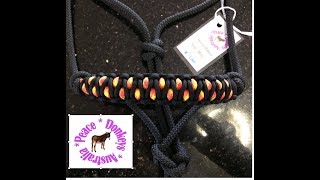 flame noseband - very easy paracord noseband for rope horse halter (solomon's dragon)