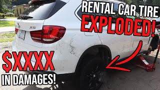 My BMW X5 Rental Car Tire Exploded at 70 mph On The Highway! Pirelli tires suck!