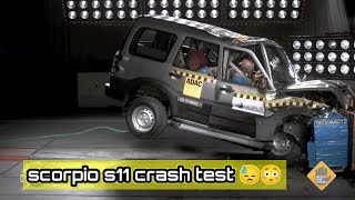 scorpio s11 crash test in global ncap result 😰 shameful for Mahindra Scorpio