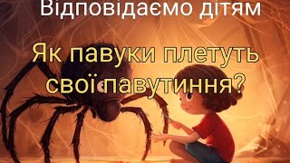 Відповідаємо дітям Як павуки плетуть свої павутиння? 🕷