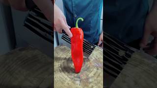 Very simple chili cutting skills . Chinese way #shorts #chinesechef #viralvideo