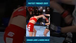 ¡Fernanda Larios se llevó la tercera finalización más rápidas del 2023! #mma #deportesdecombate