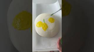 Painting flowers on a Sourdough Boule #baking #painting #shorts