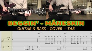 BEGGIN Guitar TAB + Bass TAB | MÅNESKIN Cover + TABS and CHORDS