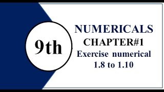 9th Class Physics Chapter 1 Numerical 1.8 to 1.10 | physics class 9 chapter 1