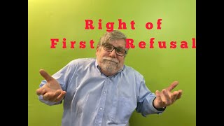 Right of First Refusal