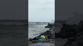 Remnants Of Hurricane Ian! Manasquan Inlet New Jersey! 8-9 foot Waves #hurricane #ian