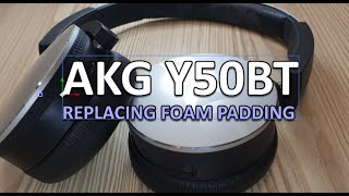 AKG Y50BT HOW TO REPLACE FOAM PADDING