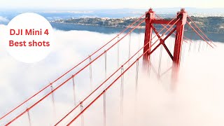 Lisbon bridge in heavy fog DJI MINI 4 DRONE