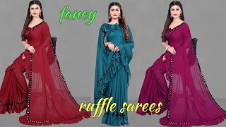 💞amazing ruffle sarees collection💞designer ruffle sarees online shopping💞bollywood ruffle sarees 44