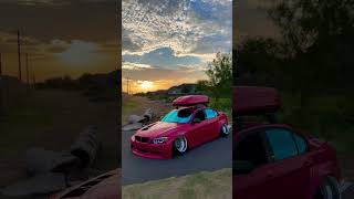 Sunset 🌅 Bagged_e90 #bmwracecar #bmw #car #sunset #carsofyoutube #fyp #cars #highlights