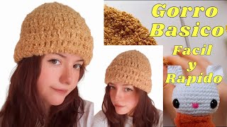 Gorro básico de CROCHET para principiantes; FACIL Y RAPIDO ideal para vender!! PASO A PASO