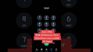 Jazz offer 5Gb MB 2500mins250offnetmins 15days 399Rs ma #viral #subcriber