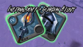 Infernal Staff + Guardian Helmet | Albion Online