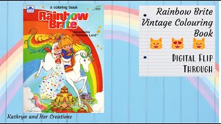 Vintage Rainbow Brite Colouring Book | Flip Through