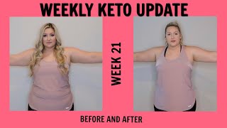 WEEK 21 TRANSFORMATION | KETO UPDATE | BEFORE AND AFTER KETO TRANSFORMATION | Laken Hughes