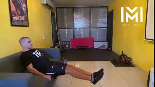 Abs Sofa Raise Legs Circles   בטן סיבובי רגליים ספה