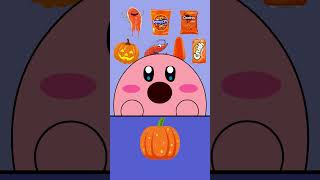 Kirby Animation - Random Orange food MUKBANG🎃 #shorts