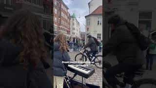 Great crowd while busking in Aarhus #busker #busking #streetmusic