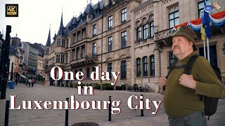 One day in Luxembourg City |4K| Outdoor Travel | 2023