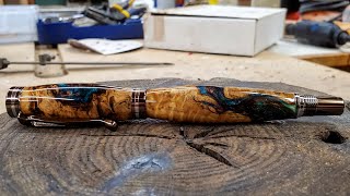 Turning a Stunning Walnut Burl Hybrid Kojent Rollerball Pen