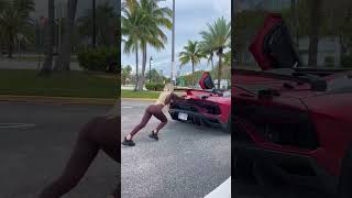 Girl vs Lamborghini #lamborghini #car #cargirl