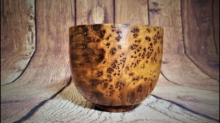 Woodturning exotic rare Thuya burl bowl!