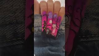 FULL TUTORIAL UP NOW!! 🩷  #nailgel #elegantnails #halloweennails #nailart