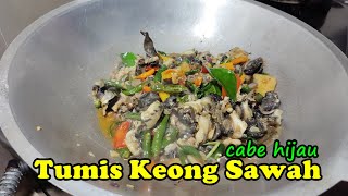 Cara memasak tumis keong sawah cabe hijau | Sederhana, enak dan pedessss ... !!!