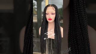 Glueless 4x4 braided wig  #trinahair #gluelessbraidedwigs #ghanabraids