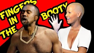 Kanye, Amber Rose Twitter Feud, Fingers in his Booty!?