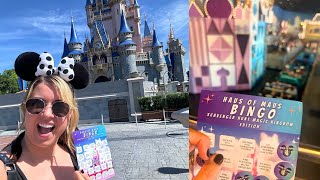 Doing a Bingo Scavenger Hunt in Magic Kingdom at Walt Disney World!