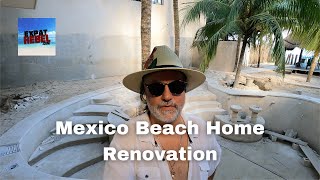 Pool Stonework Almost Done - Mexico Beach Home Renovation