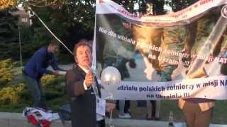 04.10.2014 WARSZAWA, DEMONSTRACJA: NIE DLA UDZIAŁU POLSKICH WOJSK W AGRESJI NA UKRAINIE! CZ.8