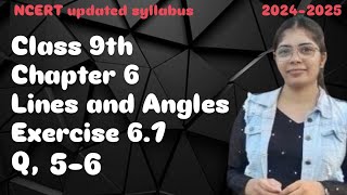 Lines and Angles Class 9 Maths, Ch 6, Ex-6.1,Q,5-6 || NCERT || @GREENBoard |  Shobhit Nirwan | MKR