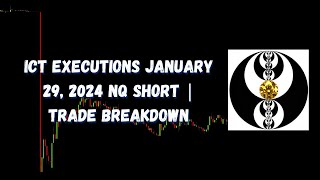 ICT Executions January 29, 2024 NQ Short | Trade Breakdown