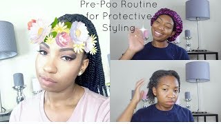 Pre-Poo Routine for Protective Styling ft. Aloe Vera Gel