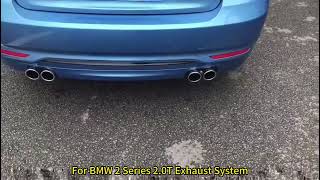 HMD Exhaust System For BMW 2 Series 2.0T Stainless Steel Catback with Valve and Tips