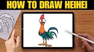 How to draw Heihei | Moana | HVORDAN TEGNE | Step by Step