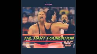 1988 WWE The Hart Foundation (Bret Hart/Jim Niedhart) vs Los Conquistadors #wwe #brethart #wwf