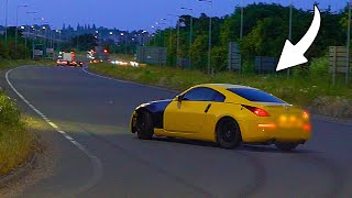 CLOSE Calls Exiting a Car Meet! - Modified Cars Leaving a Car Meet! - (City Smokers!)