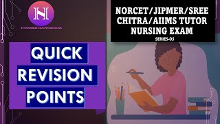 QUICK REVISION POINTS-#AIIMS NORCET#JIPMER#SREE CHITRA#AIIMS NURSING TUTOR#ESIC