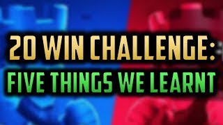 Top 5 Things we Learnt From The 20 Win Challenge // Clash Royale's HUGE meta shift?!