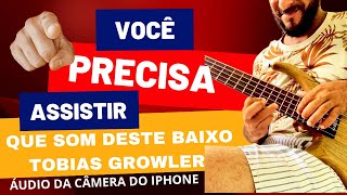 Groove e improvisação com baixo Tobias Growler 94 áudio da câmera do iPhone estudo improvisação