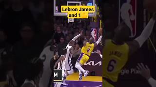 Lebron James strong move and one 💪🔥 #youtubeshorts #shorts #nba #lakers #lebronjames #james #lbj