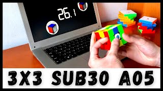 3x3 Sub30 Ao5 Session [Intermediate Speedsolving]