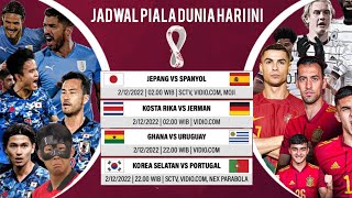 Jadwal Piala Dunia Hari Ini - Jepang vs Spanyol - Korea vs Portugal - Ghana vs Uruguay