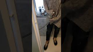 Manuela fully clothed in the shower - full video